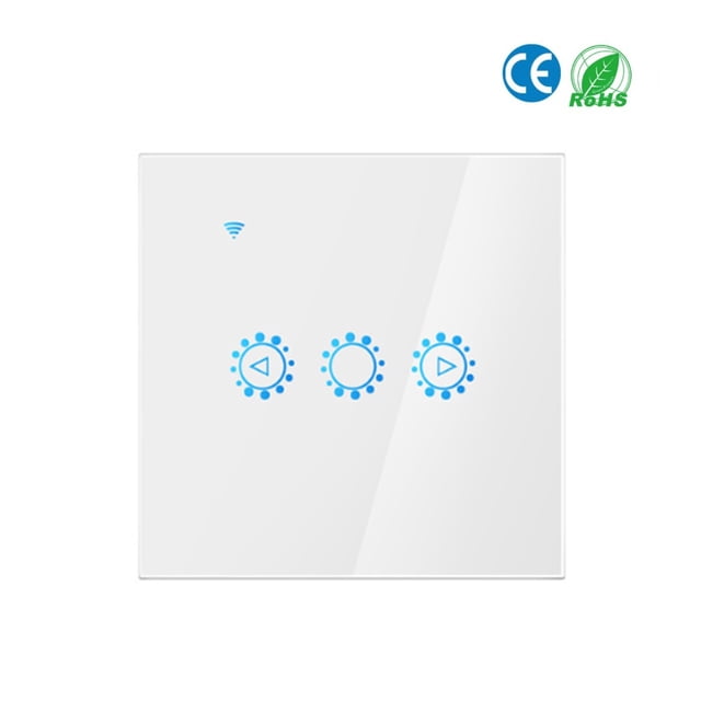Smart Light Switch Dimmer Three-Way Wall-Mounted Wifi LED Light Touch Switch Voice Control Mobile App Compatible with Alexa and Google Home