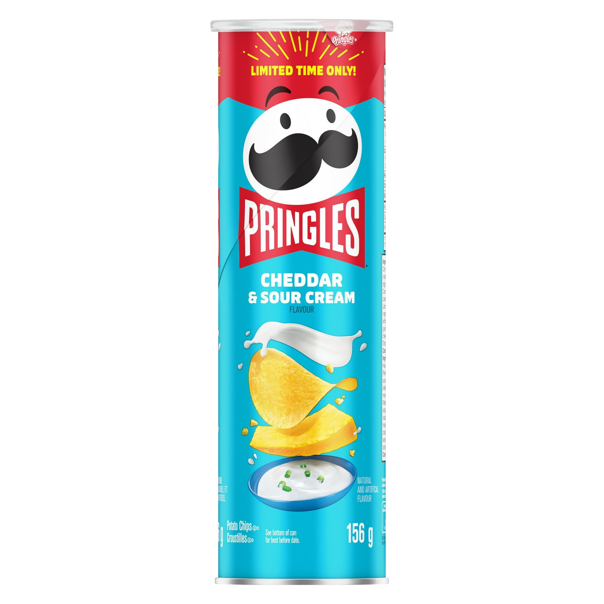 Pringles* Cheddar & Sour Cream Flavour Potato Chips 156 g