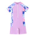 thumbnail image 4 of Girl Rash Guard Swimsuits Flower Graphic Printed Sun Protection Long Sleeve Girl Bathing Suit 9-10 Years Girl Fashion, 4 of 9