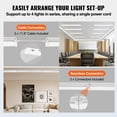 thumbnail image 3 of VEVOR 4FT LED Wraparound Light, 50W, 5500LM Flush Mount LED Shop Light, 4 Pack 6500K Daylight LED Kitchen Ceiling Lighting Fixtures, for Garage Office Laundry Fluorescent Tube Replacement, FCC, 3 of 9