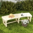 thumbnail image 2 of Outsunny Round Wooden Garden Tree Bench with Slatted Seat, Natural, 2 of 10