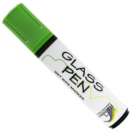 glass Pen Window Marker: Liquid chalk Markers for glass, car Marker or Mirror Pen with Washable Paint - car Windows, Mirror, Storefront Windows, Parade & Party, Holiday (green, Jumbo Tip)