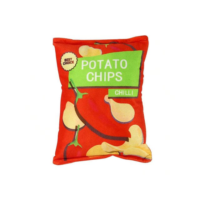 1pc Plush Simulation Squeaky Potato Chips, Suitable For Pet Sound Toys, Bite Toys, Teddy, Small Dogs