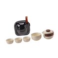 thumbnail image 2 of veasfak Portable Tea Set with Case Ceramic Chinese Kung Fu Teapot Teacups for Travel Four Teacups Set, 2 of 9