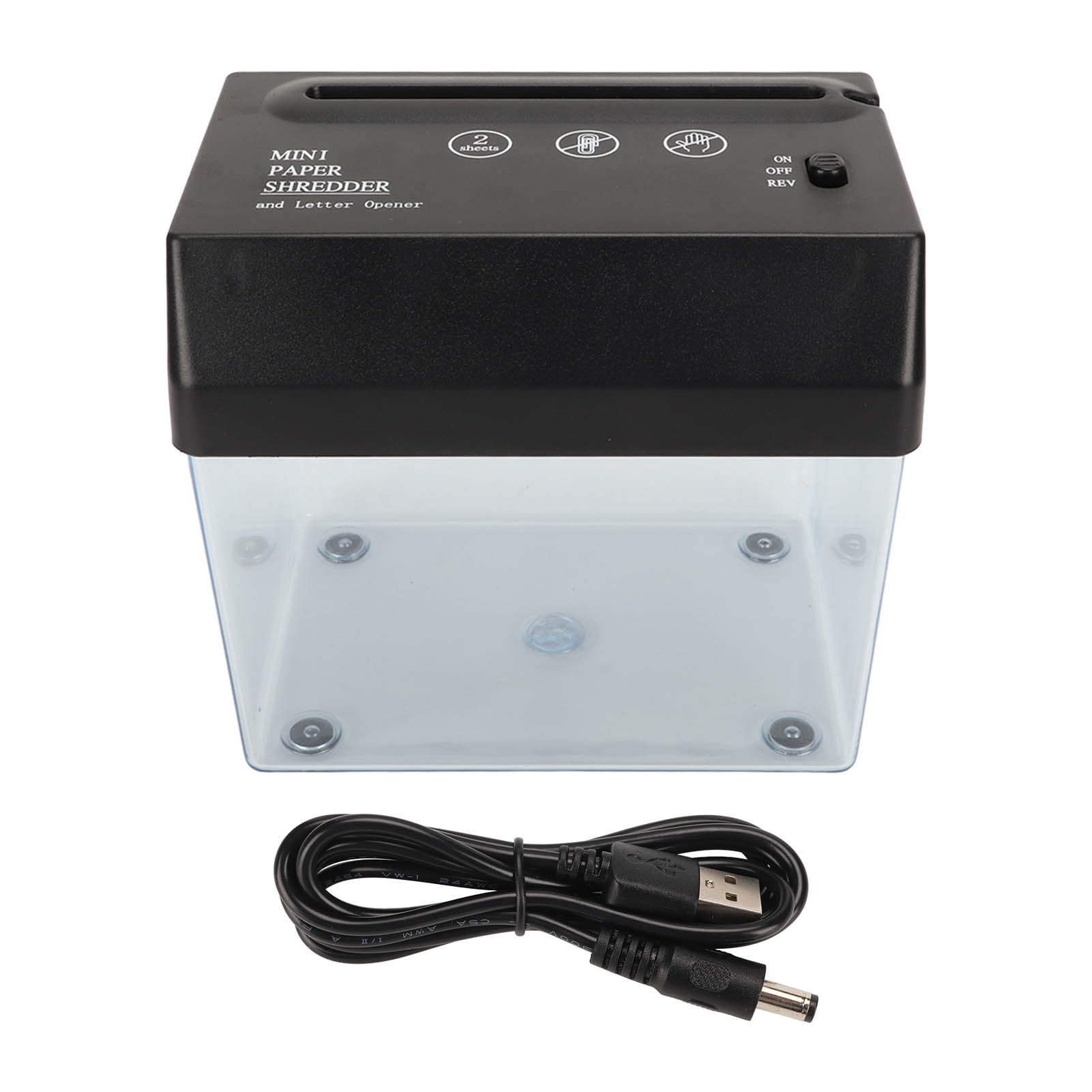 Paper Shredder, Efficient USB Power Supply Letter Opener Strip Cutting ABS Multipurpose Mini Electric Paper Shredder  For School