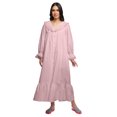 thumbnail image 1 of Moomaya Cotton Short Sleeve Nightdress For Ladies Solid Button Placket Nightwear, 1 of 4