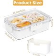 thumbnail image 4 of ALEXPRE Small Divided Serving Tray with Lid,Snackle Box, Clear, QY036-4, 4 of 6