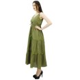 thumbnail image 2 of Bimba Women's Sundress Long Maxi Drawstring Waist Spaghetti Strap Dresses, 2 of 9