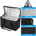 thumbnail image 4 of Unique Bargains Sac d'Épicerie Pliable Isolé Réutilisable 11'x5.5'x6.7' pour Livraison de Nourriture avec Fermeture Éclair, Noir, 4 of 6