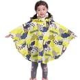 thumbnail image 1 of MIASHUI Poncho de Pluie pour Enfants Réutilisable Imperméable pour Tout-Petits, Jaune, 8-9 Ans, 1 of 7