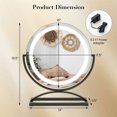 thumbnail image 3 of Costway Miroir de Maquillage Rond de 16 Pouces avec Lumières, 3 Couleurs, Gradable, Commande Tactile, Noir, 3 of 10