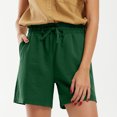 thumbnail image 2 of Penkiiy Shorts Cargo pour Femmes, Décontractés et Habillés, Taille Haute, avec Poches, Mode Printemps 2024, Randonnée, Plein Air, Détente, Shorts 2TG Vert Armée, 2 of 9