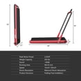 thumbnail image 2 of Gymax 2.25HP Under Desk Electric Pad Treadmill Running Machine w/ APP Red, 2 of 10