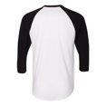 thumbnail image 2 of 5050 Raglan T-Shirt à Manches Trois-Quarts, S, Blancnoir, 2 of 2