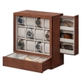thumbnail image 3 of SONGMICS 12-Slot Watch Box, Watch Display Case with Window, Solid Wood Veneer, Velvet Lining, Coffee Brown, 3 of 5