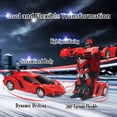 thumbnail image 3 of Remote Control Car Transform Robot RC Cars, 1:18 Scale Racing Sports Cars with LED Light One-Button Deformation for Kids 6+, 3 of 6