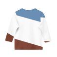 thumbnail image 4 of MeetoTime T-Shirt à Manches 3/4 Rayé Imprimé pour Enfants Col Rond Décontracté Ample Blouses pour Garçons Filles 3-12 Ans, 4 of 4