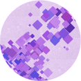 thumbnail image 1 of Ahgly Tapis Rond Lavable en Machine Intérieur Transitionnel Fleur Rose, 8 Pieds Rond, 1 of 7
