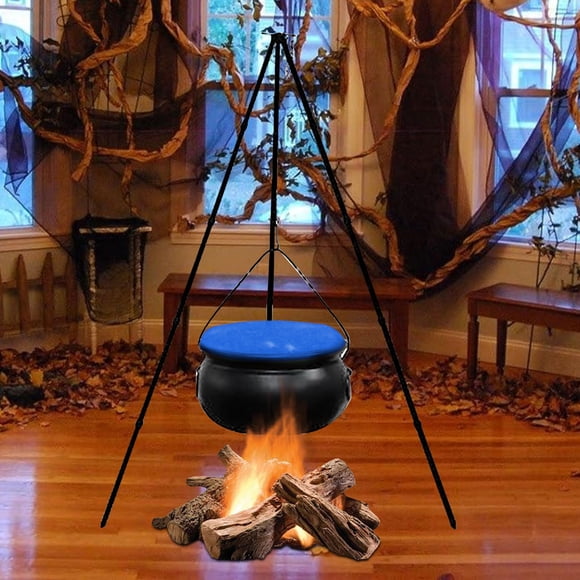 Dvkptbk Halloween Decorations Gifts Halloween Decorations Outdoor - Large Cauldron Halloween Decor Tripod with Timer Lights - Plastic Cauldron Witch Halloween Decorations for Porch Yard