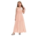 thumbnail image 2 of Aiihoo Robe Barboteuse à Paillettes et Perles pour Filles, une Épaule, Chiffon Froncé, Mariage, Demoiselle d'Honneur, Fleurs, Rose, 12, 2 of 7