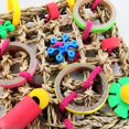 thumbnail image 1 of Thinsony Pet Bird Foraging Wall Toy Parrot Mat Birds Toy Woven Love Parakeet Chewing Style A 1Set, 1 of 5