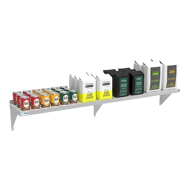 Koolmore Tablette Murale en Acier Inoxydable 12x72 NSF pour Cuisine, Argent