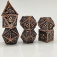 thumbnail image 1 of 7Pcs Polyhedral Dice Irregular Big Numbers Board Games Board Game Props Red-Copper, 1 of 5