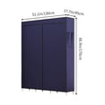 thumbnail image 3 of Blue Dustproof Closet Wardrobe Multifunctional Fabric Storage Cabinet Assembly Organizer For Home Bedroom Portable Space Saving Storage Solution Easy Setup W-865 Blue, 3 of 6
