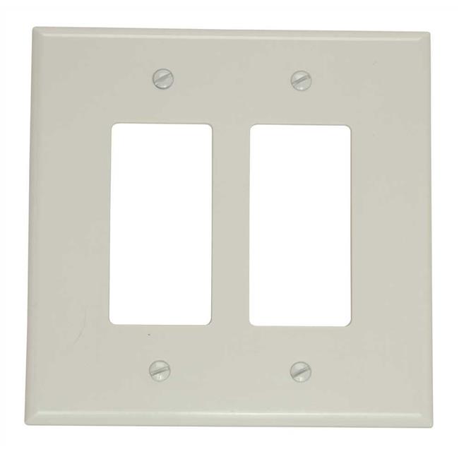 88602 Decora Plaque Murale Surdimensionnée Designer Gfci 2-Gang Blanc