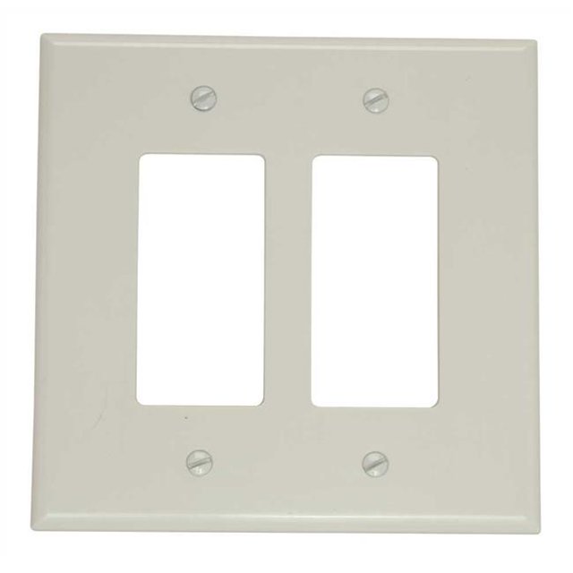 88602 Decora Plaque Murale Surdimensionnée Designer Gfci 2-Gang Blanc