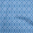 thumbnail image 1 of oneOone Rayon Medium Blue Fabric Geometrical Fabric For Sewing Printed Craft Fabric By The Yard 56 Inch Wide, 1 of 4