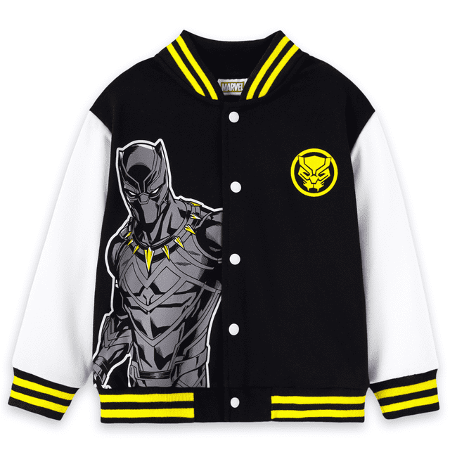 Marvel Boys Bomber Jackets Black Panther Varsity Lightweight Sweatshirts Gift Fall Spring School 6-7Y