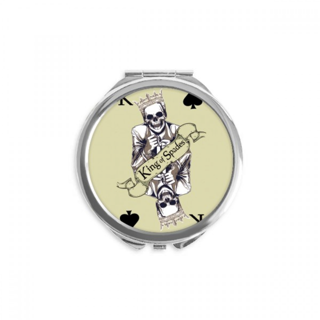 Jeux d'Ustensiles Cartes à Jouer Modèle Main Compact Miroir Rond Portable Poche Verre