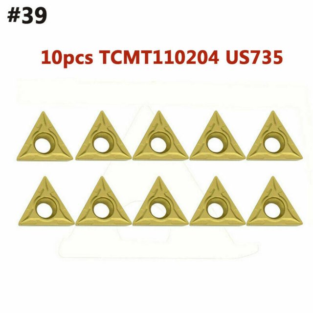 10 Pcs 40 Types Embouts en Carbure CNC Outil de Tour de Lame + Boîte