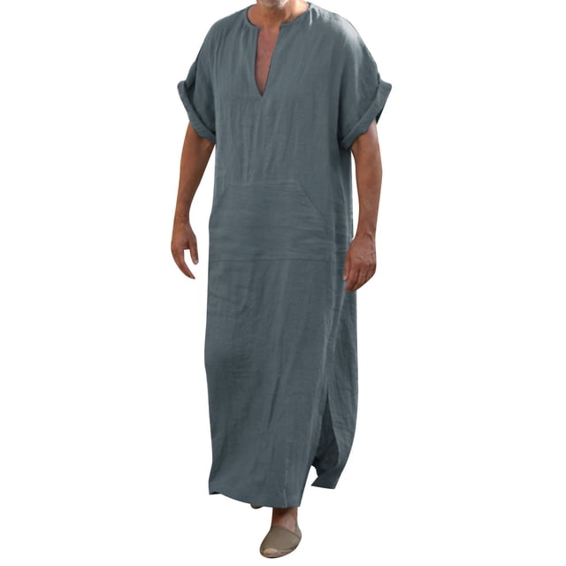 Chemise Courte Décontractée pour Homme en Coton à Col en V, Manches Courtes, Justaucorps, Robe, Veste, Manches, Grand Dispositif, Homme, Manches Imprimées