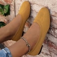 thumbnail image 4 of Dakaela Ballerines pour Femmes à Bout Rond, à Enfiler, Chaussures Plates de Marche, Mocassins en Tricot à Petit Talon Compensé, 4 of 7