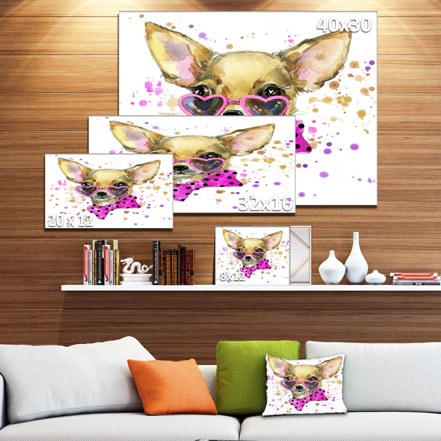 Impression sur toile « Puppy Dog In Watercolor » Design Art