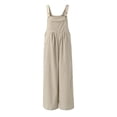 thumbnail image 2 of B91xZ Salopette Décontractée pour Femmes, Sans Couture, Col Carré, Sans Manches, Khaki TTG, 2 of 4