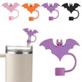 thumbnail image 3 of 3D Bat Straw Covers Cap For Cup Cute Bat Straw Topper Funny Mini Split Stand Ground plus plus Tube Pencil for Classroom Umbrellas for Drinks for Kids Umbrellas Reusable, 3 of 3
