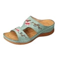thumbnail image 2 of LSLJS Summer Ladies Fashion Wedge Heel Embroidery Flower Sandals Women's Shoes, 2 of 5