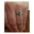 thumbnail image 3 of 1/2ct Genuine Oval Emerald & Diamond Ring 14K White Gold, 3 of 3