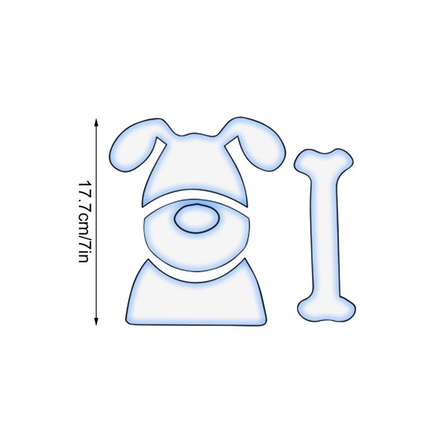 Agiferg Loyal Puppy Template Set, Loyal Puppy Template Cutting Ruler, DIY Quilting, Sewing, Handicraft Embroidery, Creative Handcrafted Gifts