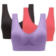thumbnail image 1 of AherBiu 3pc Plus Size Sports Bras for Women High Support Wireless Workout Bras Full Coverage Push up Yoga Running Bralettes, 1 of 7