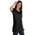 thumbnail image 2 of Inkmeso Plain Basic Tshirt Long Length Tee Short Sleeve Workout Top For Women, 2 of 9