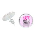 thumbnail image 2 of Pink Ribbon Stud Earrings For Breast Cancer Awareness Stylish And Elegant Accessories Earring For Women, 2 of 6