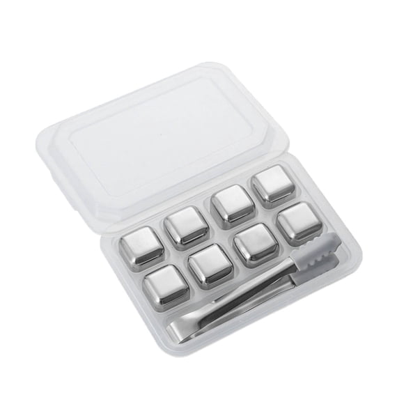 Binwennn Pearls For Pearls Reusable Metal Ice Cubes Stainless Steel Cubes Stones For Drinks With Ice Tongs Freezer Storage Ice Cubes Stainless Ice Cubes for Small for Crafts Silicone Ice Baby Food