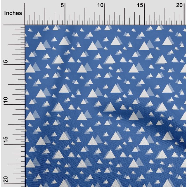 oneOone Cotton Silk Fabric Triangle Geometric Print Fabric BTY 42 Inch Wide