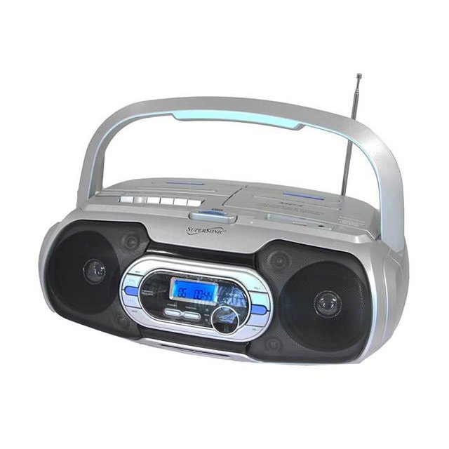 Supersonic SC-729BT Supersonic Bluetooth Compatible Portable MP3 CD Cassette FM Radio Boombox