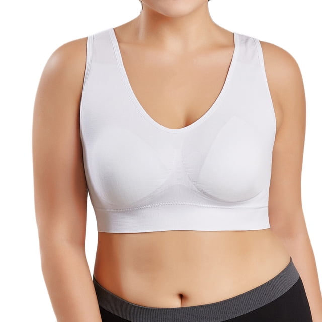 Women Pure Color Plus Size Ultra-thin Large Bra Sports Bra Full Bra Cup Tops