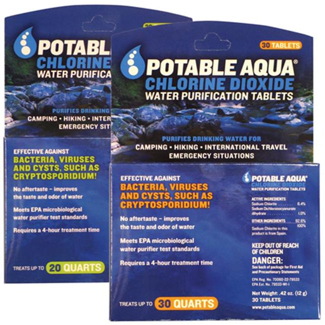 Potable Aqua Chlorine Dioxide Tablets - Pack of 20